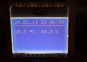 LCD Anzeige Temperatur / Rel. Feuchtigkeit