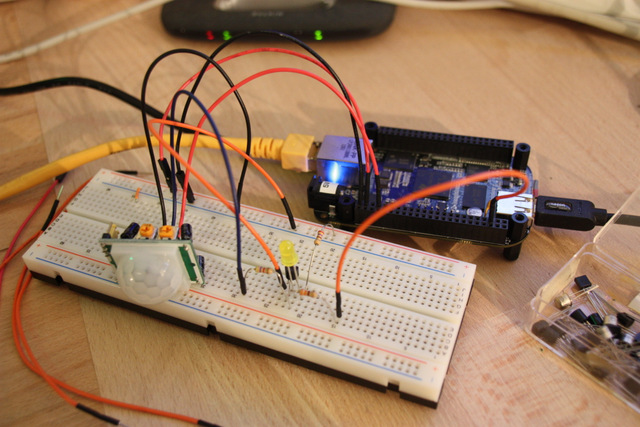 BeagleBone PIR Alarm Circuit