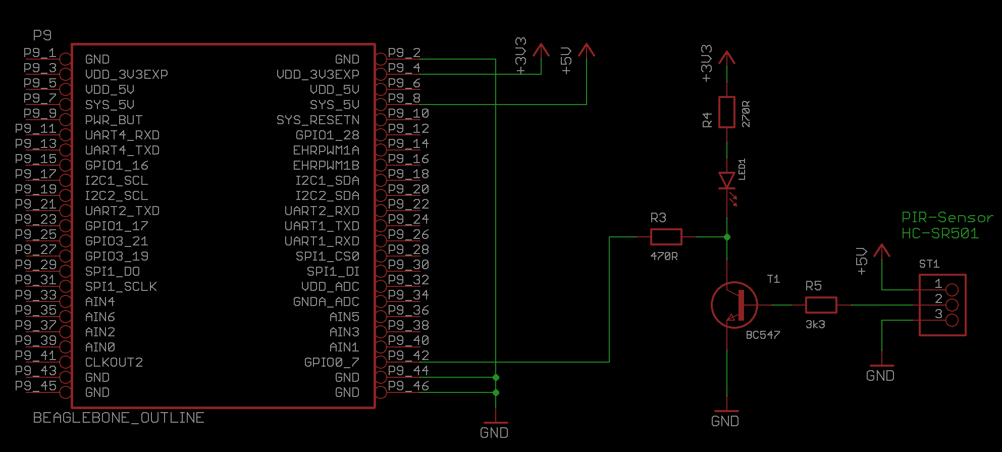 PIR Alarm Schematic